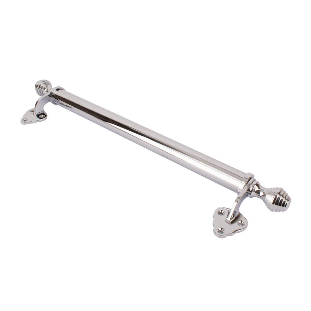 Sash Heritage Victorian Sash Bar with Reeded Ends and Standard Feet - 300mm - Polished Chrome